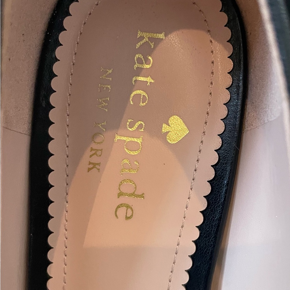 kate spade Black Pointed Toe Kitten Heel Pumps - Picture 10 of 12